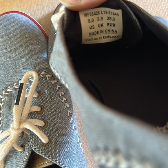 Keds Women’s Canvas Baseball Softball Stitch Sneakers Blue White Size 8 - Picture 9 of 10